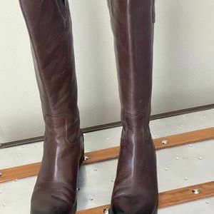 Sam Edelman Penny, Dark Brown Lea Leather Boots, size 7.5.